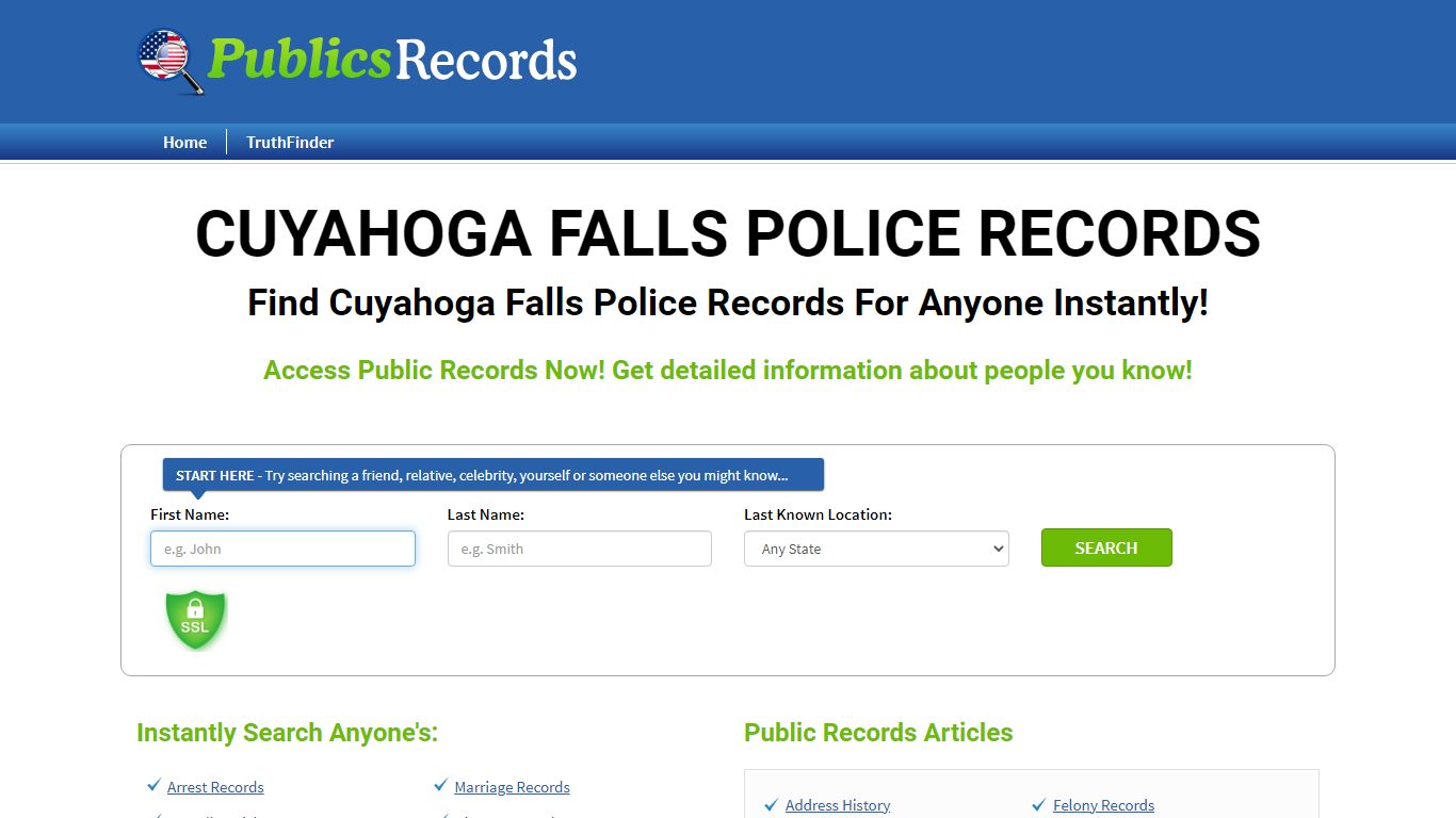 Find Cuyahoga Falls Police Records For Anyone Instantly!